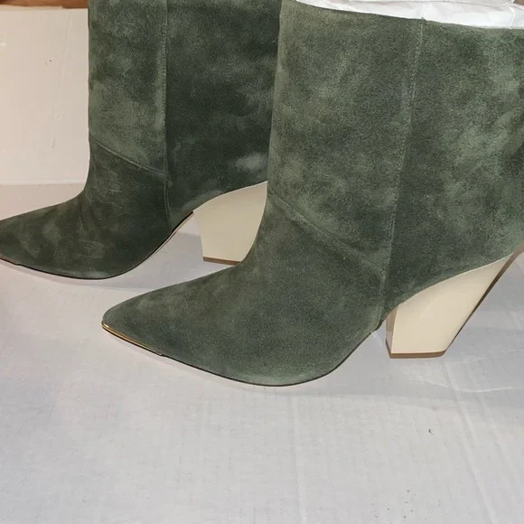 NEW Tory Burch Lila Ankle Bootie Olive Suede Size 9.5 - Picture 10 of 15